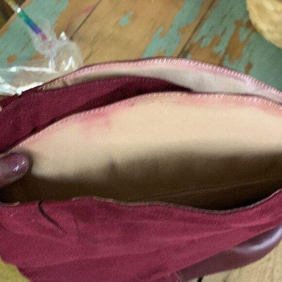 Hoff knee boot burgundy suede like material . 6.5 size - Picture 9 of 10